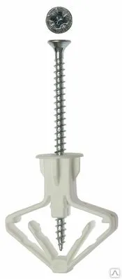 Фото №0 Дюбель ЗУБР д/пустотелых констр. тип Бабочка полипропилен. 10х50 100шт