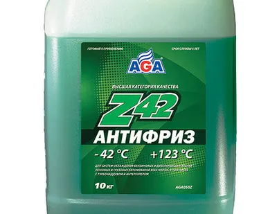 фото Антифриз AGA050Z готовый к применению -42C (зеленый) 10 кг