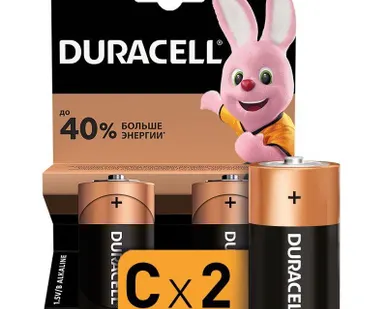 фото Элемент питания алкалиновый LR MN 1400/LR14 BP-2 (блист.2шт) Duracell Б0014054