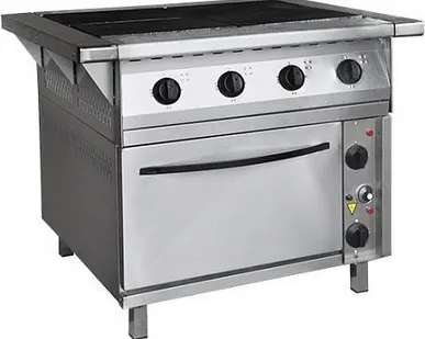 фото Плита электрическая 4-х конф.с жар. шкафом ПЭП-0,48-ДШ-01 (лицо нерж)