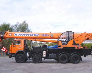 фото Автокран КЛИНЦЫ КС-65719-1К на шасси КАМАЗ-6540-23 (40 тн.)
в