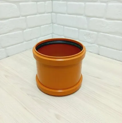 Фото №0 Муфта 160 канализационная, соединительная, наружная. рыжая