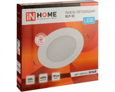 фото Панель светодиодная круглая RLP-VC 18Вт 230В 6500К 1440Лм 185мм белая IP40 IN HOME