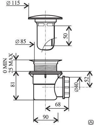 Фото №0 Сифоны для душевых поддонов Ravak