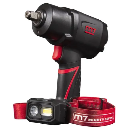 Фото №4 Гайковерт пневматический ударный 1/2 quot;, 1627 Нм, в комплекте налобный фонарь MIGHTY SEVEN NC-4255QL