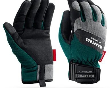 фото Комбинированные перчатки профессиональные 11299-XL Kraftool ULTIMATE, работа с сенсорными экранами