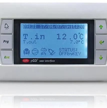 Фото №0 Пользовательский терминал 8 строк, монтаж на панель, зеленая подсветка, LCD