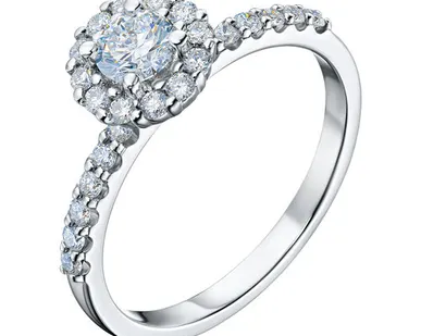 фото Помолвочное кольцо ЭПЛ Даймонд с бриллиантами, из серебра