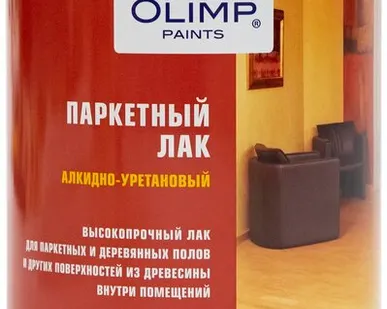фото Лак OLIMP Лак для отделки паркета OLIMP 0,9 л глянцевый