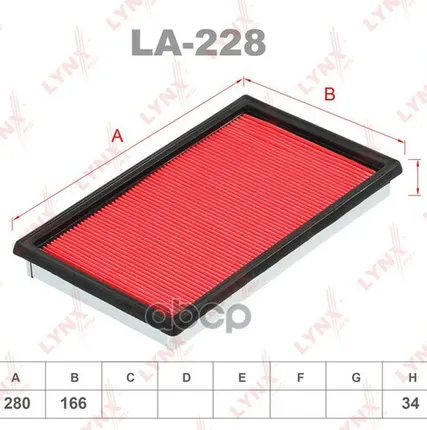 Фото №0 Фильтр Воздушный LYNXauto арт. LA228