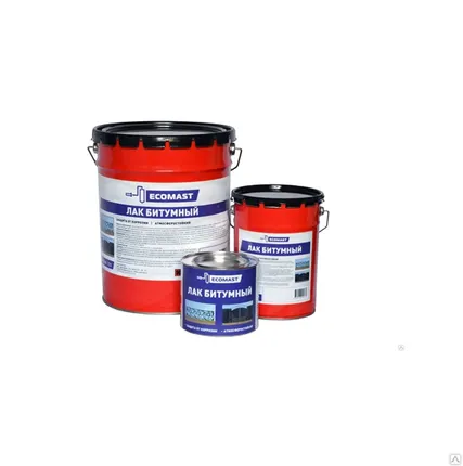 Фото №0 Лак битумный ECOMAST, 2 л