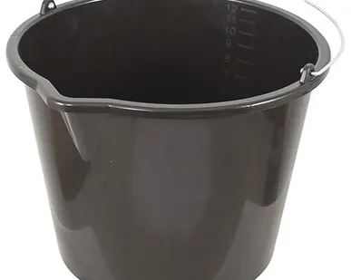 фото Строительное пластиковое ведро для перемешивания раствора с носиком 12 л FIT 04087