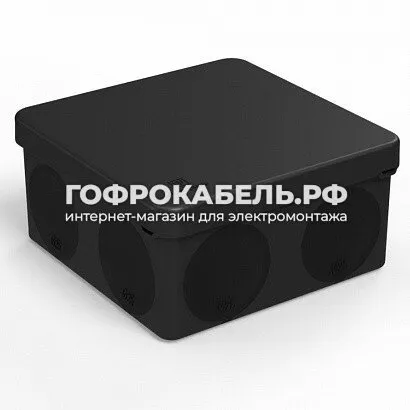Фото №0 Коробка распределительная для прямого монтажа 100Х100Х50 "Промрукав" чёрная