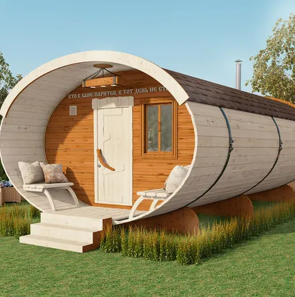 Фото №0 Баня бочка 2.2 x 6 метров