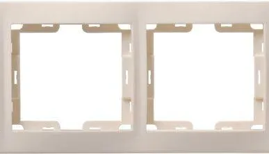 фото Рамка 4-м КВАРТА РГ-4-ККм горизонт. крем. ИЭК EMK40-K33-DM