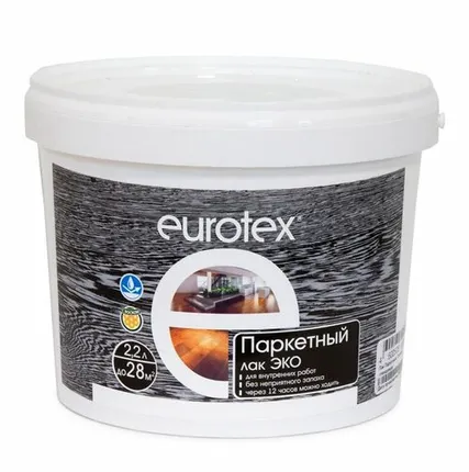 Фото №0 Eurotex - ЭКО лак паркетный полуматовый 2,2 л