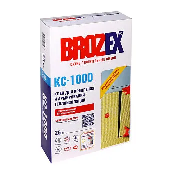 Фото №0 Клей для теплоизоляции 25 кг BROZEX КС-1000, цементный