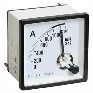 Фото №0 Амперметр Э47 100А класс точности 1,5 72*72мм IEK