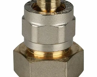 фото Переходник STOUT с внутренней резьбой 3/4 х16 для металлопластиковых труб винтовой