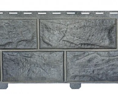 фото Формованный сайдинг Альта-Профиль Камень Вулканический цвет Хромит