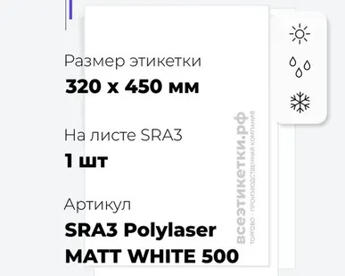 фото Всепогодные Прозрачные этикетки из полиэстера 01225 APLI
