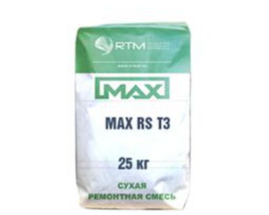фото MAX-RS-T33 cмесь ремонтная  зимняя безусадочная быстротвердеющая тиксотропная