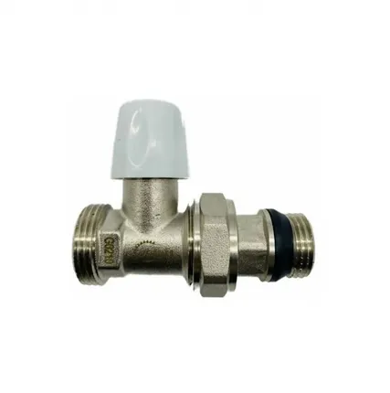 Фото №0 Клапан запорный радиаторный прямой 1/2" н.р.- 3/4 Ek TIM