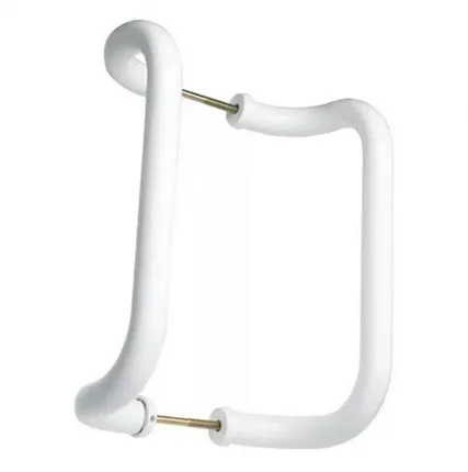 Фото №0 Ручка-скоба дверная 300 мм белая алюминиевая