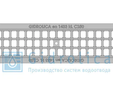 фото Решетка чугунная ячеистая оцинкованная 500х136х13,5 DN100