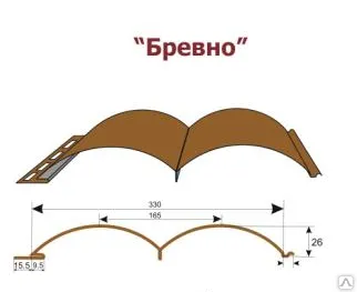 фото Сайдинг винил "БРЕВНО" 3,05*0,23м