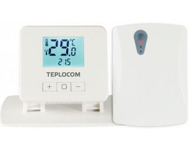 фото Беспроводной комнатный термостат TEPLOCOM TS-2AA/3A-RF, арт.914