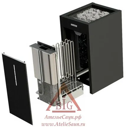 Фото №2 Электрическая печь Harvia Virta Combi HL 110 S Black (черная, без пульта, с парогенератором)