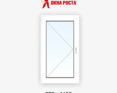 фото Пластиковое окно Евролайн 58 1-створчатое поворотное 870х1450мм