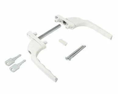 фото Гарнитур балконный прямой с ключом с одной стороны Internika, 60 серия, белый