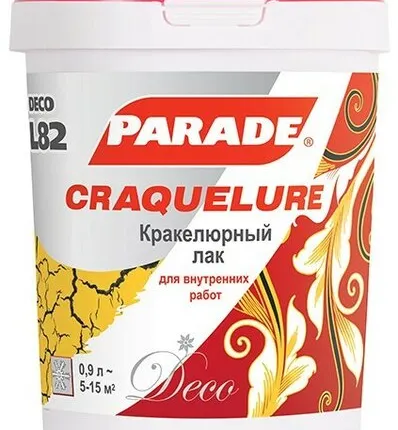 Фото №0 Лак PARADE Лак для декоративной отделки поверхностей PARADE L82 Craquelure 0,9 л глянцевый 0005766