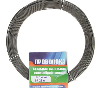 фото Проволока вязальная 25 м, 1.4 мм, термообработанная