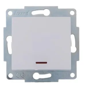 фото LEZARD Механизм выключателя 1-кл. 1п СП Karina 10А IP20 с подсветкой белый 707-0288-111 LEZARD