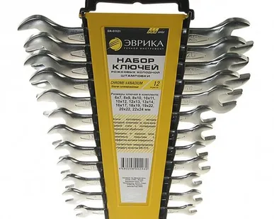 фото Набор ключей рожковых 6-24мм 12пр ЭВРИКА ER-51121