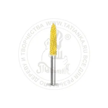 Фото №0 18T18-40 - Конус, Ø хвостовика 3,2мм, Ø фрезы X 3,2мм, L фрезы 22,2мм (fine/желтый)
