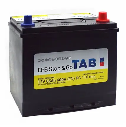 Фото №0 Аккумулятор TAB EFB SG65J Asia 65 Ач о.п.