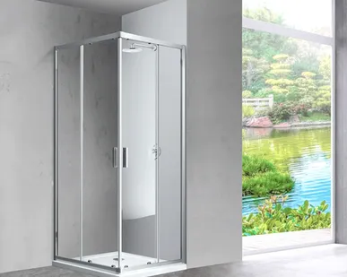 фото Vincea Scala душевой уголок VSS-2SC900CL 90х90 хром, стекло прозрачное