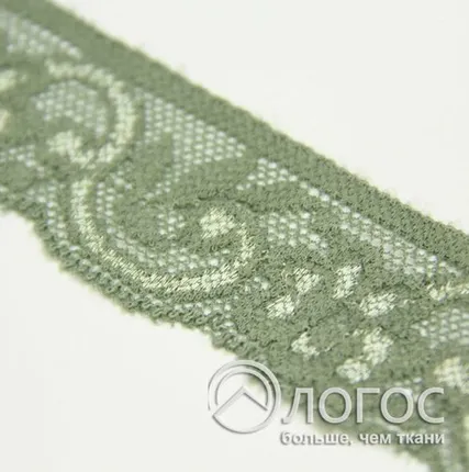 Фото №0 Кружево стрейч B-9 30 мм, И, зеленый