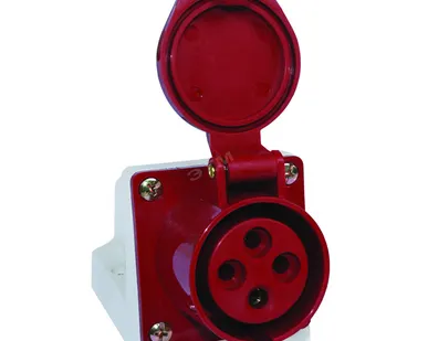 фото Розетка наружн. уст. 32А 380В 3P+РЕ IP44 (124) EKF ps-124-32-380