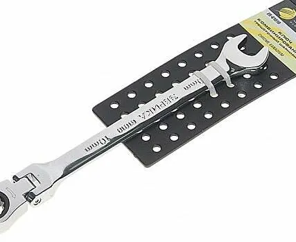 Фото №0 Ключ комбинированый 12мм трещоточный шарнирный ЭВРИКА 61012H