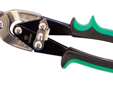 фото Ножницы по металлу TOPEX изогнутые, 240 мм, CrV, двухкомп. рук., правые