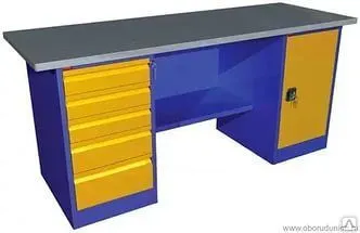 фото Двухтумбовый верстак с тумбой и драйвером ВП - 4/1.6,