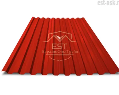 фото Профнастил С-21х1000 Pe 0.5 | RAL 3003 Рубиново-красный