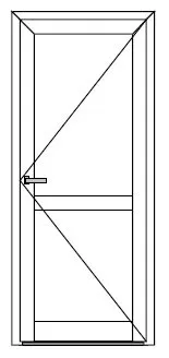Фото №0 Дверь алюминиевая внутренняя "холодная" Вариант 4