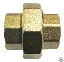 Фото №0 Соединитель латунь американка никель Ду 15 ВР/НР Faro 5676 STC