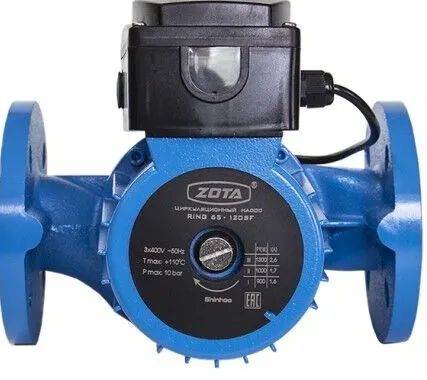 Фото №0 Циркуляционный насос ZOTA RING 50-160SF (3 скорости) 400V, 3-фазный, напор 16 м, расход 208 л\мин